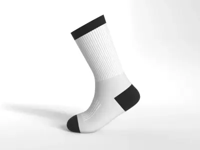 Long Sport Sock PBR 3D model