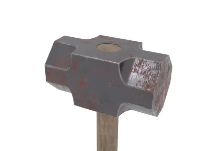 Sledge hammer Free low-poly 3D model