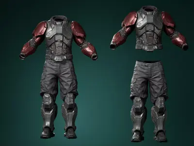 Sci-fi cloth Darius 3D model