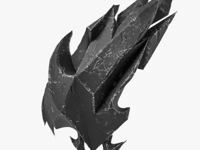 Dragons Shield Low-poly 3D model