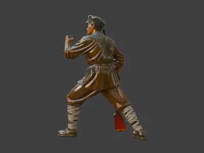 Military sculpture warrior  military battle war hero  soldier 3D print model