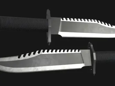 Rambo Knife Low-poly 3D model purchase