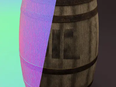   Wooden  Barrel 3D Model  3D model