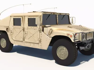 HMMWV Hummer Military Vehicle 3D model