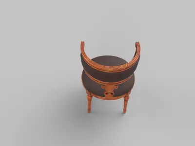 chair wooden 3D model