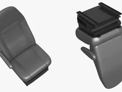 Adjustable Vehicle Operator Seat 3D model