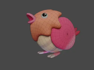 Bird Game Model 08 Low-poly 3D model