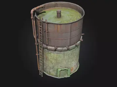 Water Tower Sentinel  Standing Tall Through Time 3D model