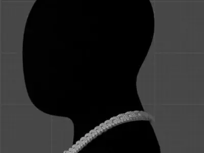 Precision forged cuban chain 3D model