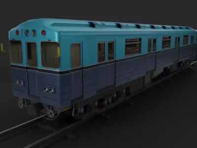 Subway Carriage Low-poly 3D model