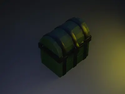 Low Poly Treasure Chest 3D model