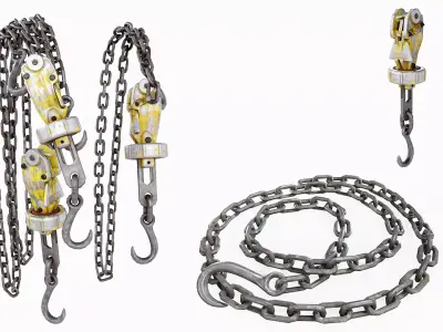 Tie Down Chain Low-poly 3D model purchase