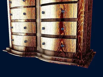 DRESSER ornate with mirror 3D model