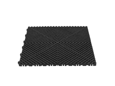 BLACK PERFORATED PP FLOOR TILE 3D model
