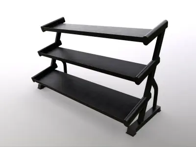 PBR Dumbbell Rack A Low-poly 3D model