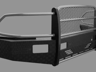 Front Heavy-Duty Bumper  Low-poly 3D model