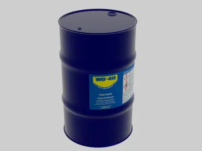 Oil Drum Low-poly 3D model 4