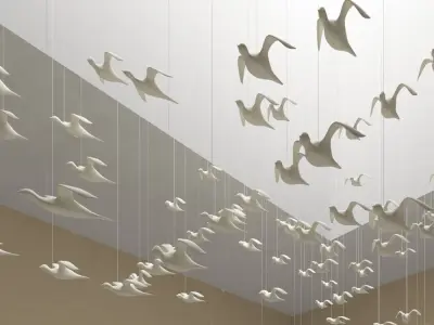 BIRDS ceiling DECORATION 3D model