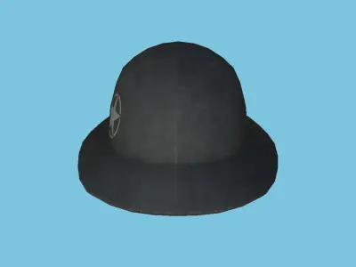 Black Star Soldier Helmet - Character Fashion Design Low-poly 3D model