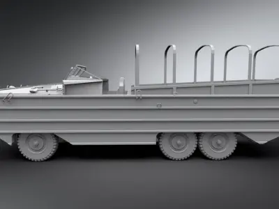 DUKW Articulated Scale model 3D print model