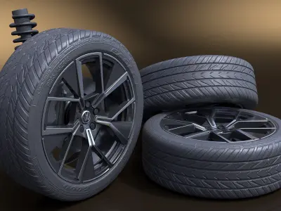  Volkswagen Car Wheel with Suspension 