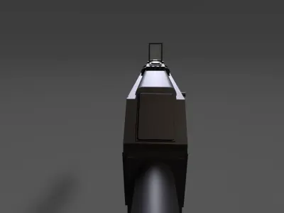 Rail Gun Assault Rifle- AK Inspired Design Low-poly 3D model