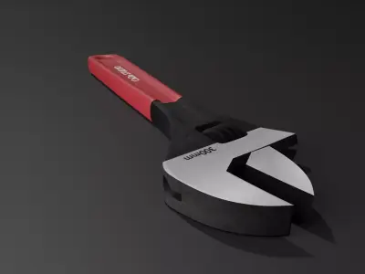 Crescent Wrench Low-poly 3D model purchase