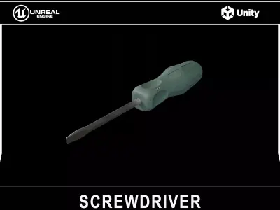 Screwdriver Low-poly 3D model purchase