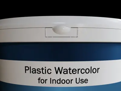 Plastic Paint Bucket PBR 3D Model 2K Textures 3D model