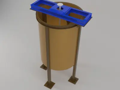 5 Cubic Meter Tank 3D Model  Free Download in Multiple Formats 3D model