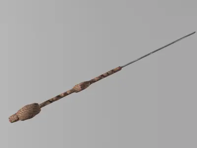 Skinning Knife Low-poly 3D model