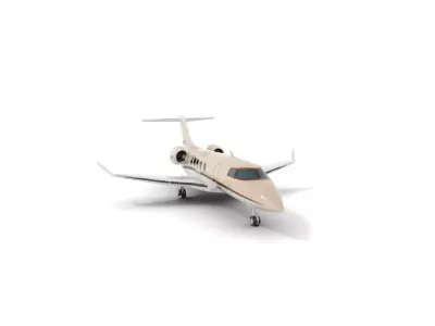 Luxury Business Jet Model Pack with Elegant Features Low-poly 3D model