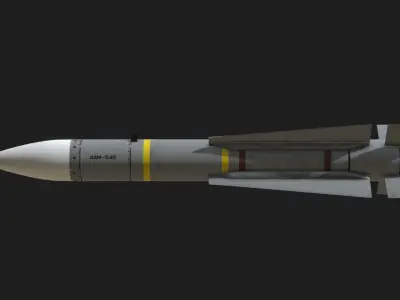 AIM -54C Phoenix American Air to Air BVR Missile  Low-poly 3D model