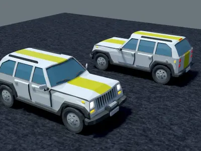 Jeep cra Low-Poly Free low-poly 3D model