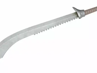 Curved sword 13 3D model