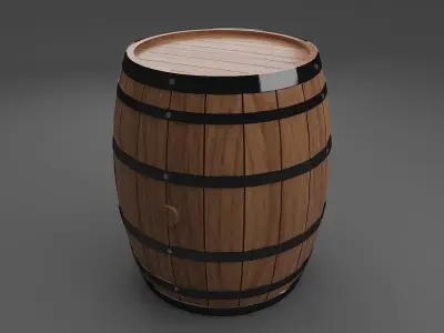 Wine Barrel 3D model purchase