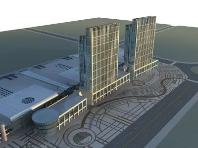 Commercial Building 3D model 97