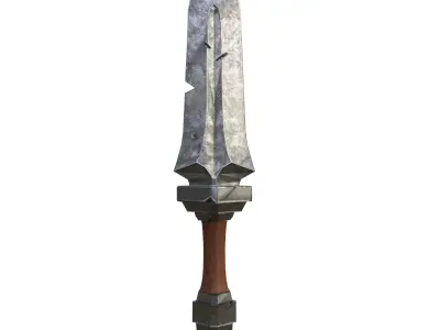 Dagger sword Low-poly 3D model
