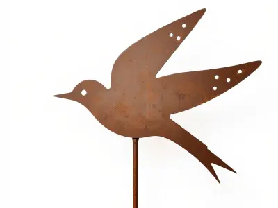 Bird Silhouette Garden Decor Model Pack Low-poly 3D model