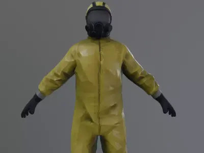 man in hazmat suit 3D model