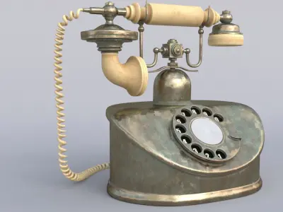 Vintage Retro Telephone 3D model