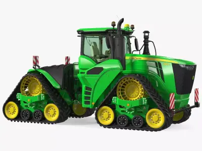 John Deere Four Track 9RX Series Tractor Clean 3D model