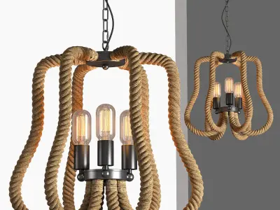 Rope Suspension Lamp 3D model purchase