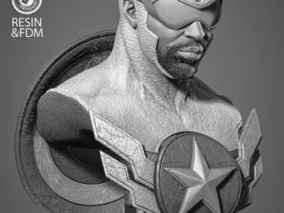 Wicked Marvel Falcon Portrait Bust  3D print model