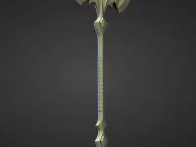 AXE14 high and low poly Low-poly 3D model