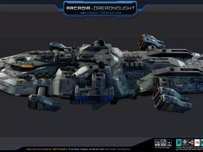 STARSHIPS - Pack03 Low-poly 3D model