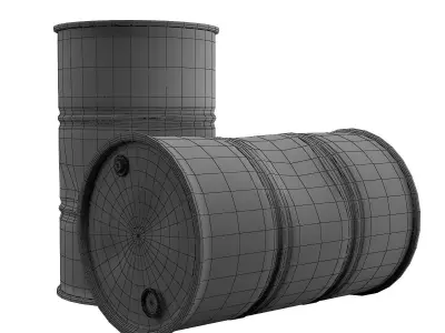 Metal oil Barrel 3D model