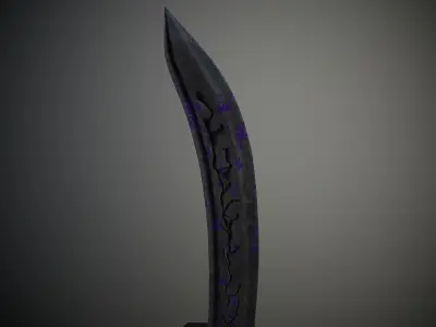 Two-handed sword Alamein Low-poly 3D model