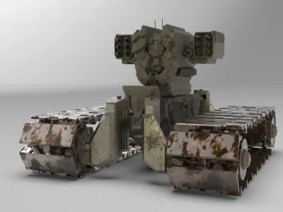 Tracked Mech Figure 3D print model