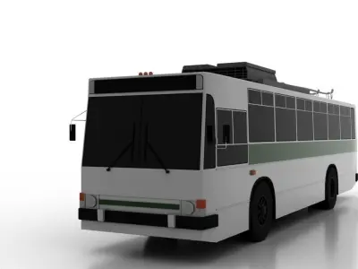 Trolleybus Kiyv-11U Low Low-poly 3D model